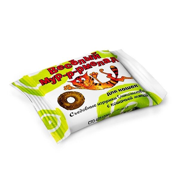 Лакомство для кошек Veda Веселый мур-р-рмелад с кошачьей мятой, 6 г