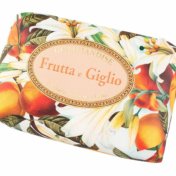 GOURMANDISE Мыло натуральное парфюмированное Фрукты и лилии, 200 г