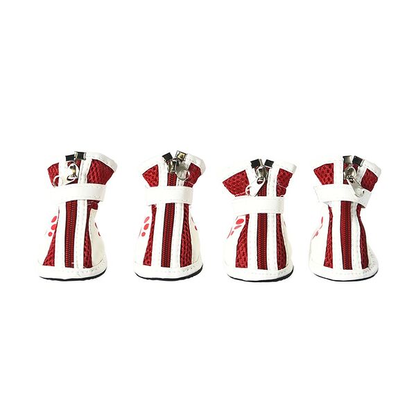 Ботинки для собак FOXIE Paws M 5,6х4см красные