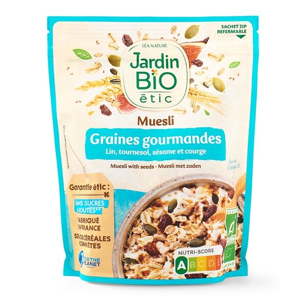 Мюсли Lea Nature Jardin Bio с изюмом и зернами (без сахара) LEA NATURE Jardin BiO