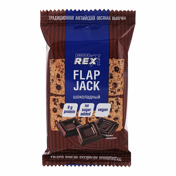 Печенье Protein Rex Flap Jack овсяное протеиновое шоколадное 60 г