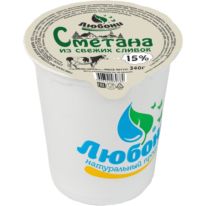

Сметана Любони 15%