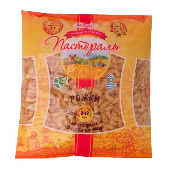 Макаронные изделия Пастораль гр.В 1кл Рожки вес 900г