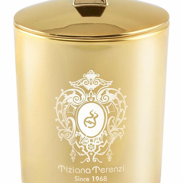 TIZIANA TERENZI Gioconda Cвеча с ароматом духов Cassiopea в золотом стекле деревянный фитиль, 170 г