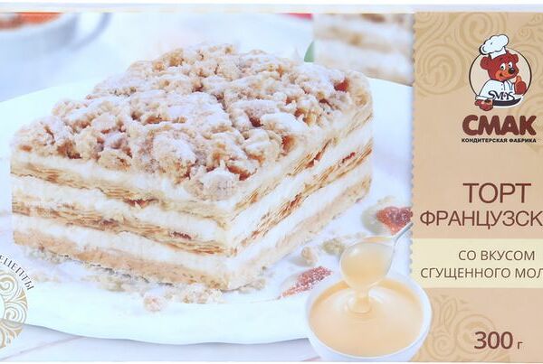 Торт Смак Французский со вкусом сгущенного молока 300г