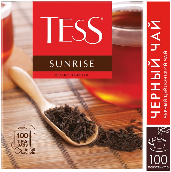 

Чай чёрный Tess Sunrise в пакетиках 100х1.8 г