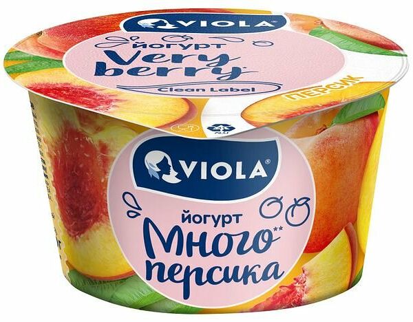 Йогурт Viola Very Berry Персик 2,6%
