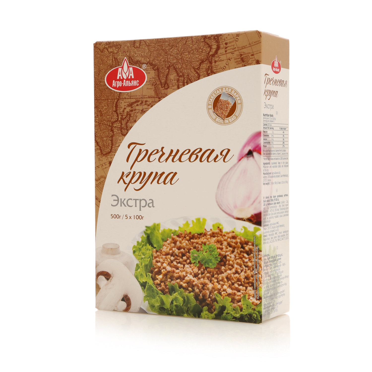 

Крупа гречневая 5*100г ТМ Агро-Альянс