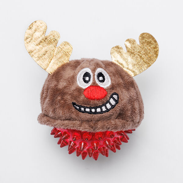 Игрушка для кошек мяч олень 8 см