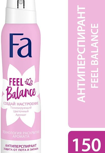 Антиперспирант Fa Feel Balance Тонизирующий цветочный аромат 150мл