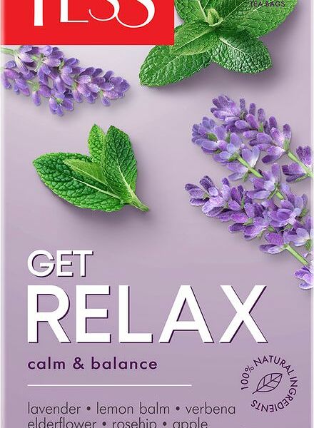 Чайный напиток Tess Get Relax Calm & Balance в пакетиках, 20 шт x 1.5 г