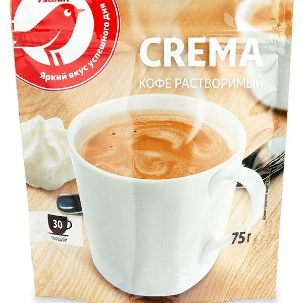 Кофе растворимый АШАН Красная птица Crema