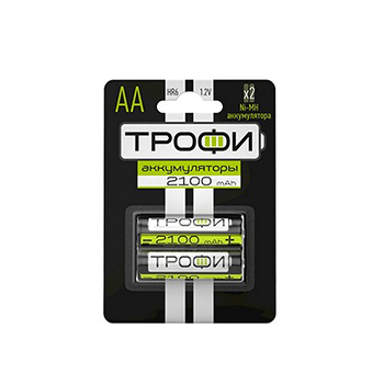 

Батарейка аккумуляторная ТРОФИ HR6-2BL 2100 mAh 2 шт Китай