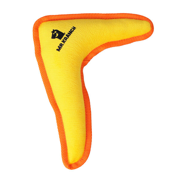 Mr.Kranch игрушка для собак бумеранг с пищалкой 34 х 28,5 х 6,5 см., Желтый