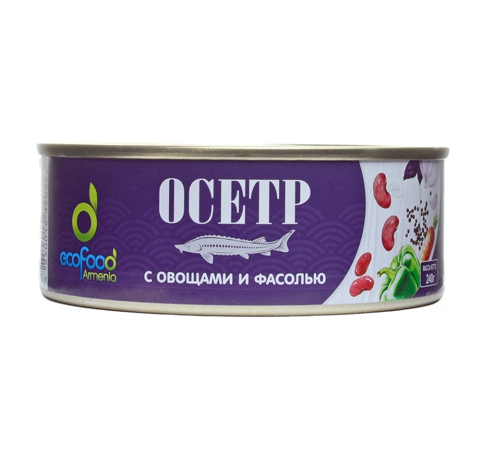 

Осетр Ecofood Armenia с овощами и фасолью 240 г