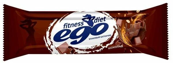 Батончик злаковый Ego fitness Темный шоколад с витаминами и железом