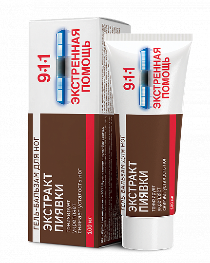 Гель-бальзам 911 Экстренная помощь Экстракт пиявки 100 мл
