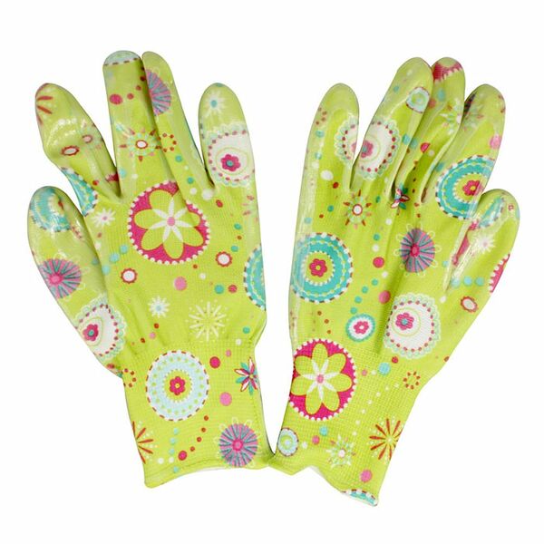 Перчатки садовые нейлоновые цветные