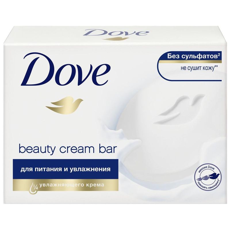 

Туалетное крем-мыло Дав Красота и уход бессульфатное 135 г