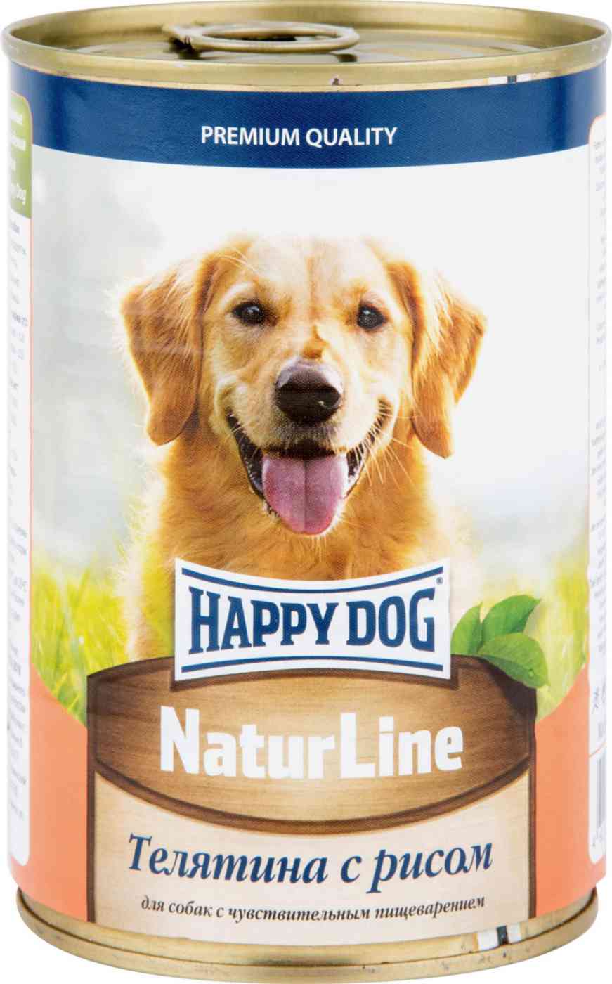 

Корм для собак Happy Dog телятина с рисом 410 г