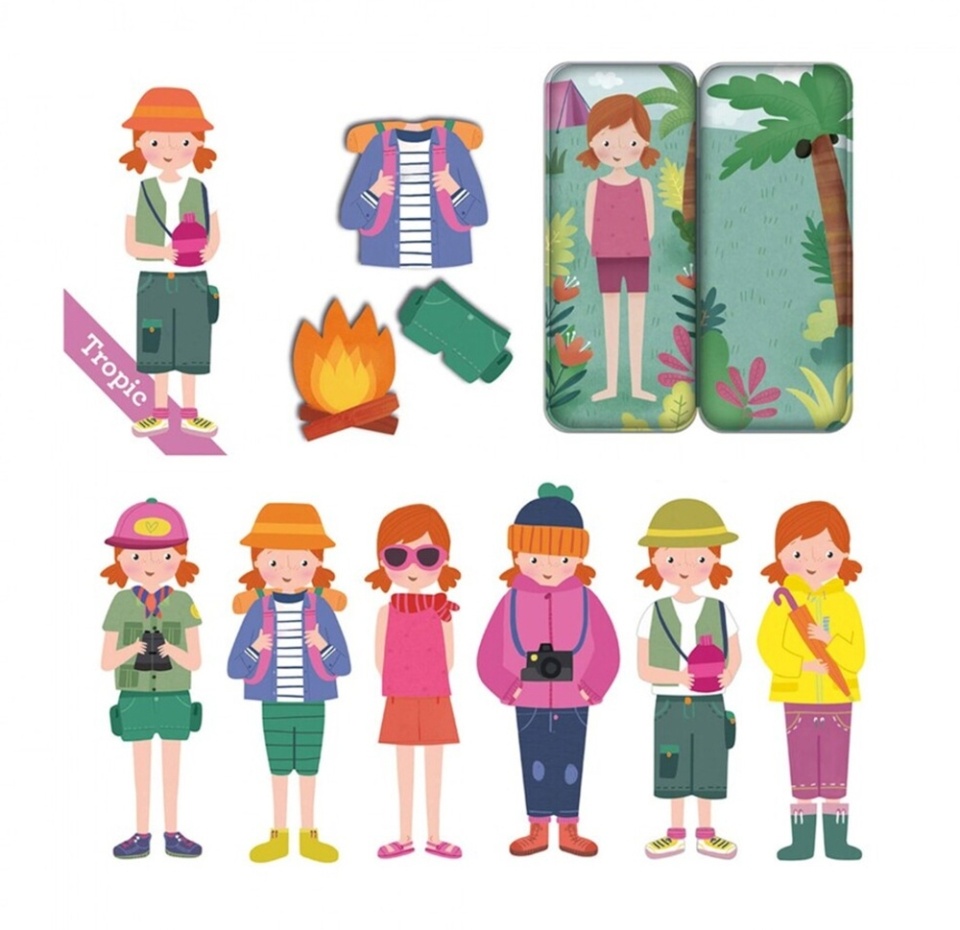 

Игра с магнитами Apli «Иду в поход» в металлической коробке от 3-х лет, Испания