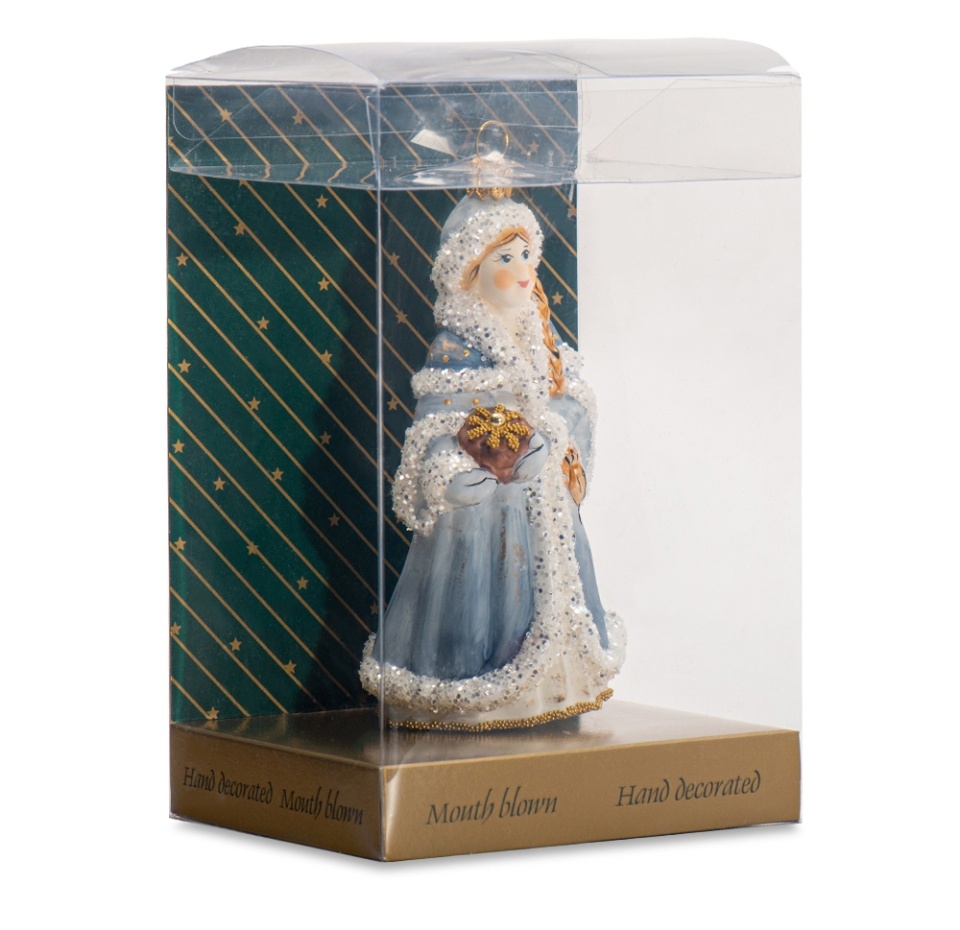 

Формовая игрушка для елки Irena Коллекция Традиции Снегурочка со шкатулкой винтаж ручная работа