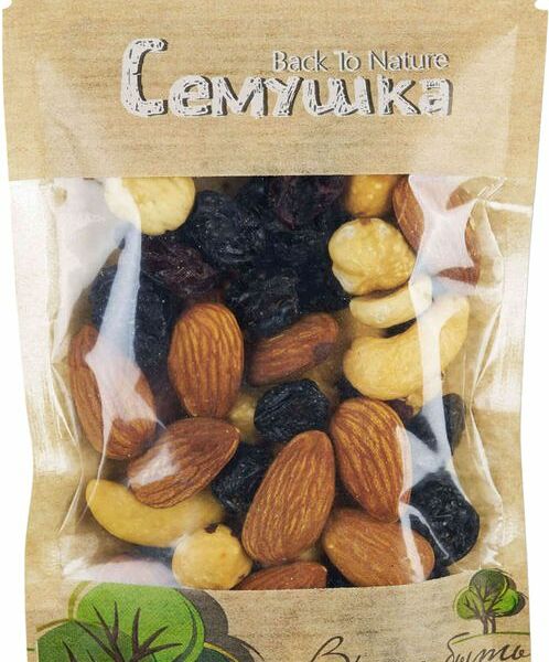Смесь жареных орехов и изюма Семушка 50 г