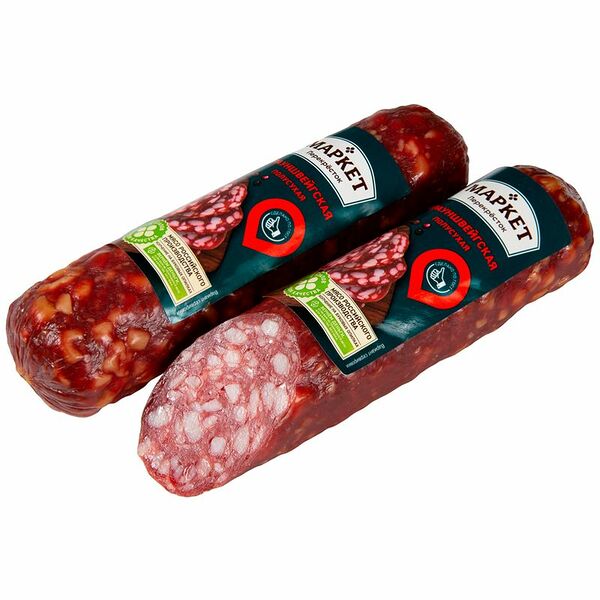 Колбаса сырокопчёная Брауншвейгская категория А Маркет Перекрёсток, 300г