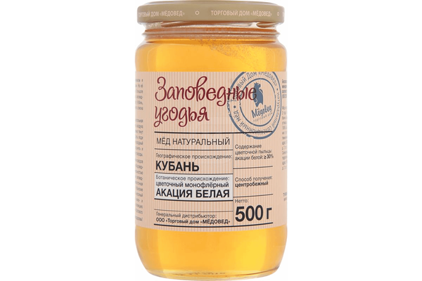 Мёд Заповедные угодья Акация белая натуральный