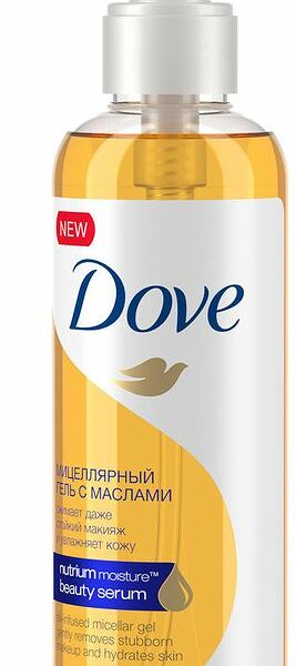 Мицеллярный гель Dove для снятия макияжа, с маслами