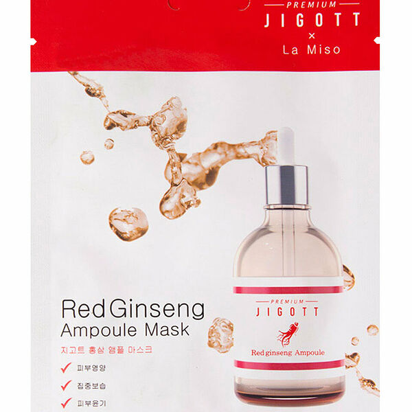JIGOTT&LA MISO Premium Jigott&La Miso Маска для лица с красным женьшенем ампульная, 27 мл