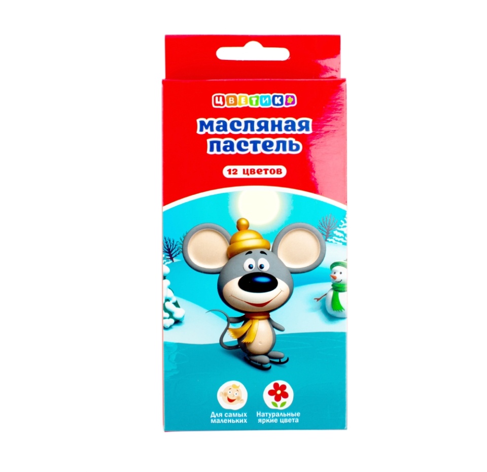 

Пастель масляная набор Цветик 12 цветов, картонная упаковка