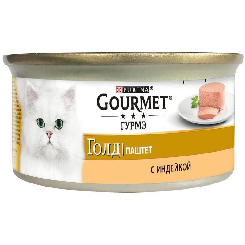 

Корм для кошек Gourmet Голд паштет с индейкой 85 г