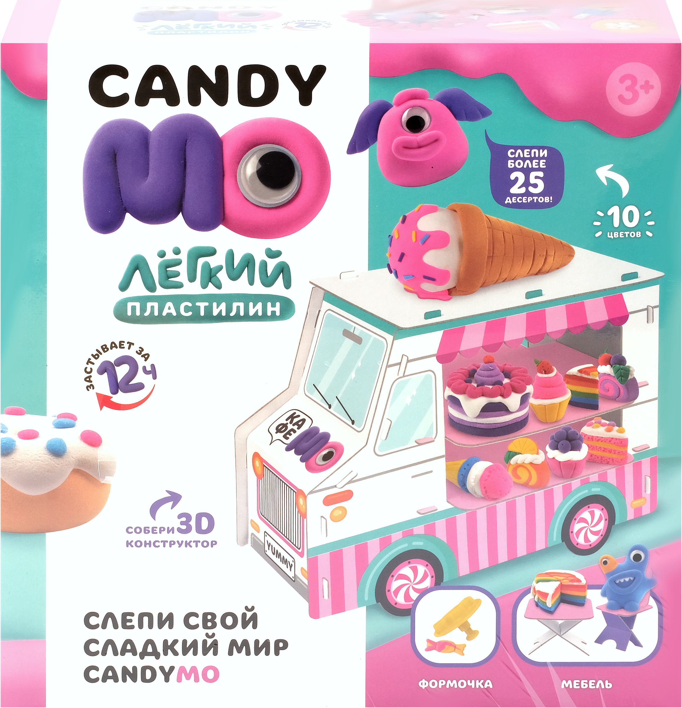

Набор для лепки ЛЕПИ ЛЕГКО CandyМo Легкий пластилин