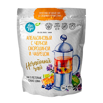 Чай АйсКро Нечайный чай апельсиновый с черной смородиной и чабрецом, замороженный