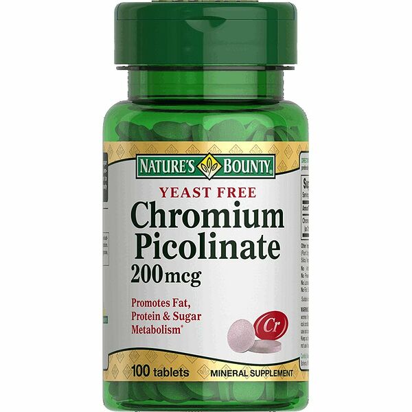 Nature's Bounty Chromium Picolinate Yeast free таблетки 200 мкг 100 шт 