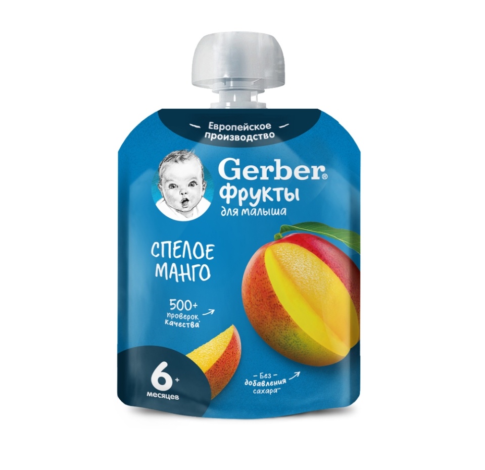 

Пюре фруктовое Gerber Спелое манго, с 6 месяцев, 90 г