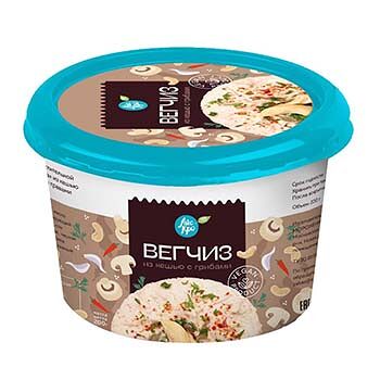 Продукт растительный ВегЧиз из кешью с грибами АйсКро 200 г, Россия