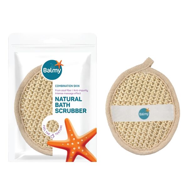 Мочалка для душа Balmy скрабирующая из натурального сизаля, Турция