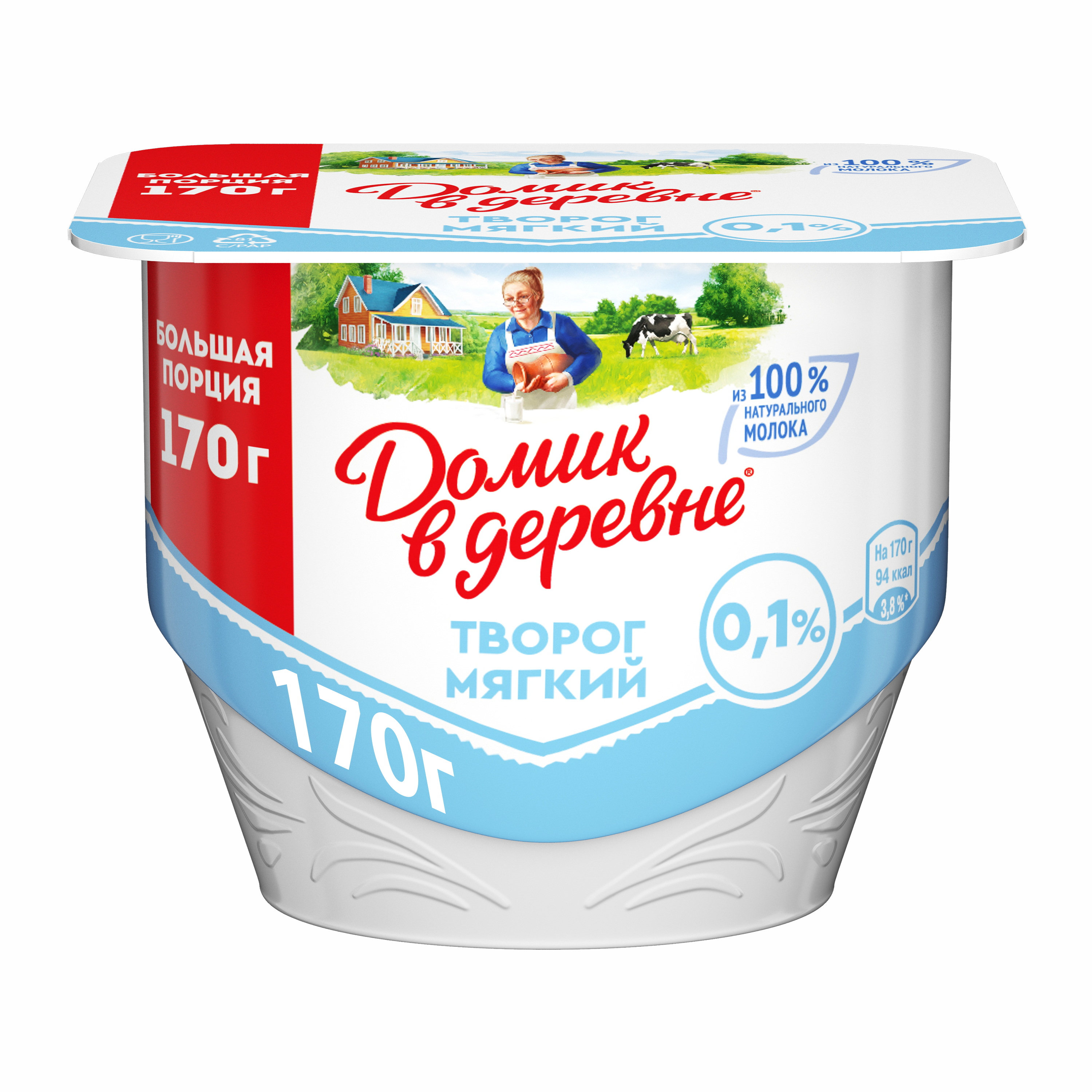 

Творог мягкий Домик в деревне 0.1% 170 г