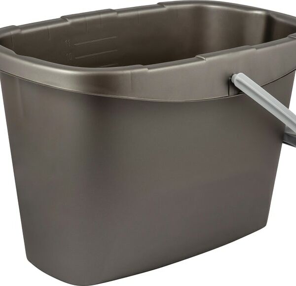 Ведро Spin&Clean Step прямоугольное антрацит 13л
