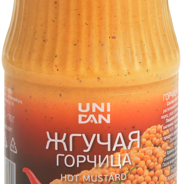 UNI DAN Горчица русская жгучая ст/бан(Бастион):18