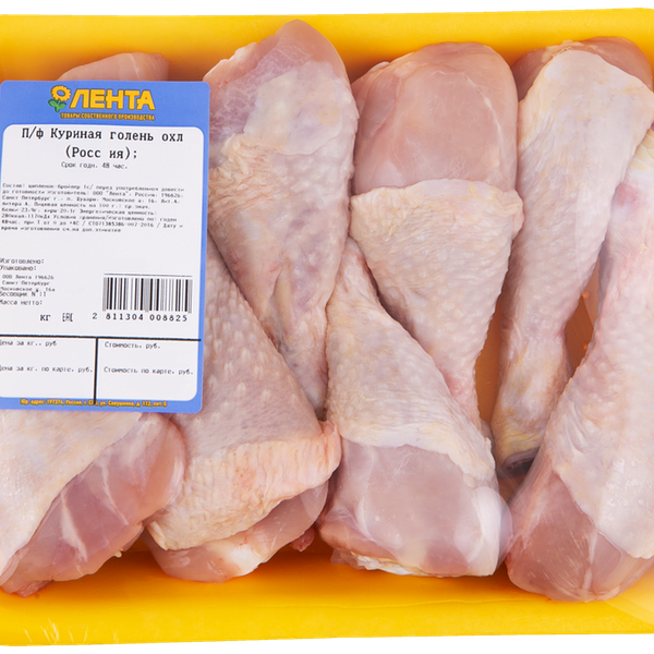 Куриная голень полуфабрикат охлажденный вес до 700г