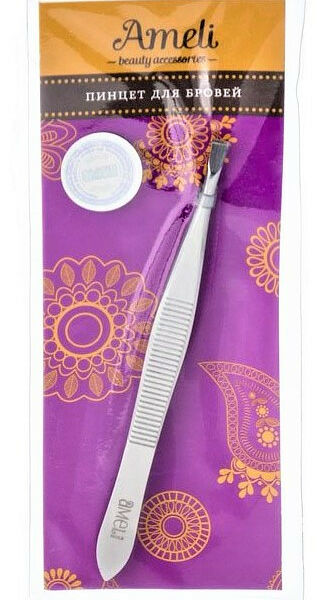 Пинцет Ameli прямой для бровей