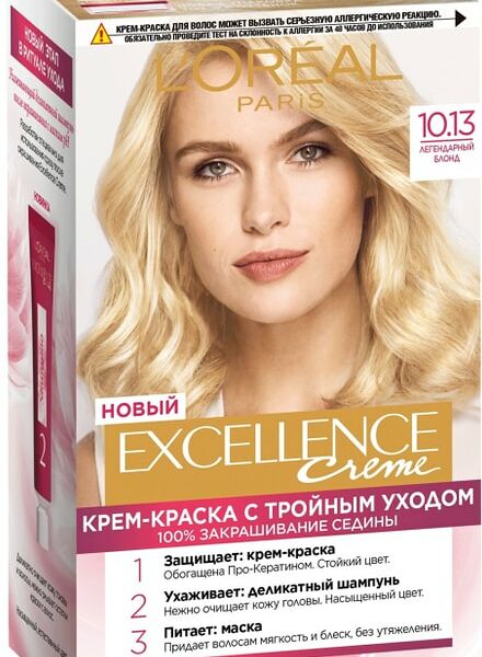 Крем-краска для волос Loreal Paris Excellence creme 10.13 Легендарный блонд