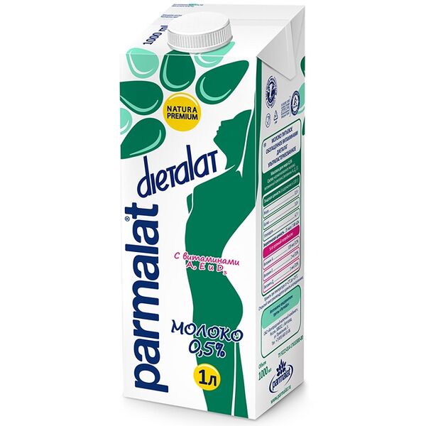 Молоко ультрапастеризованное Parmalat Dietalat с витаминами 0,5%
