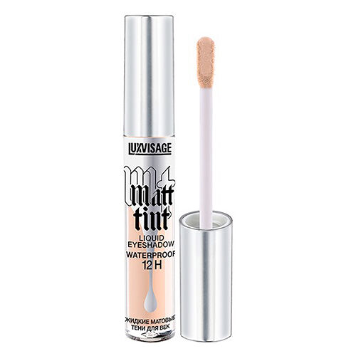 Тени для век `LUXVISAGE` `MATT TINT` LIQUID EYESHADOW WATERPROOF 12H жидкие матовые тон 101