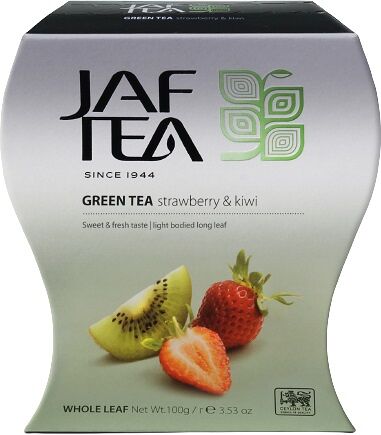 Чай JAF Клубника и Киви зел байх цейл лист аром 100г 