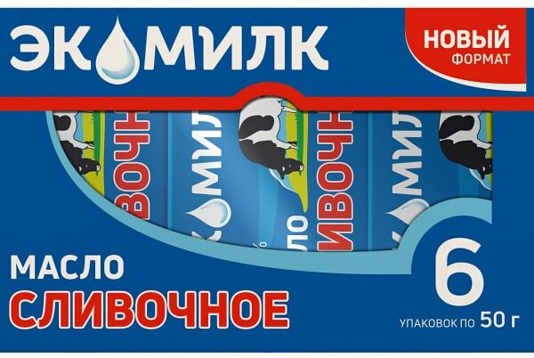 Масло Экомилк Сладко-сливочное традиционное 82.5 300г