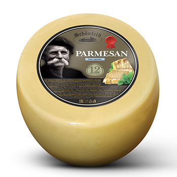 

Сыр твёрдый Schonfeld Parmesan 12 месяцев 43 % вес